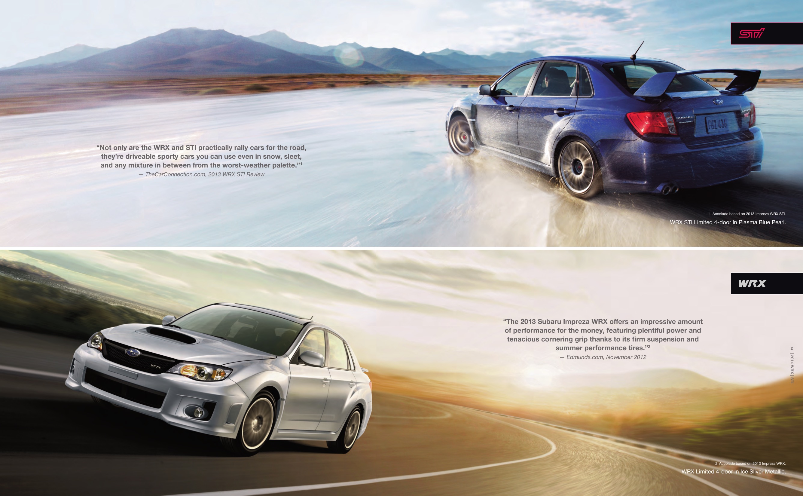 2014 Subaru Impreza WRX Brochure Page 1
